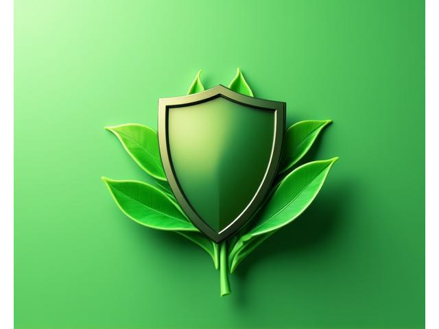O iconiță stilizată a unui scut de protecție suprapus peste o frunză verde, simbolizând protecția utilizatorului și integritatea serviciilor wellness. Design curat, modern.